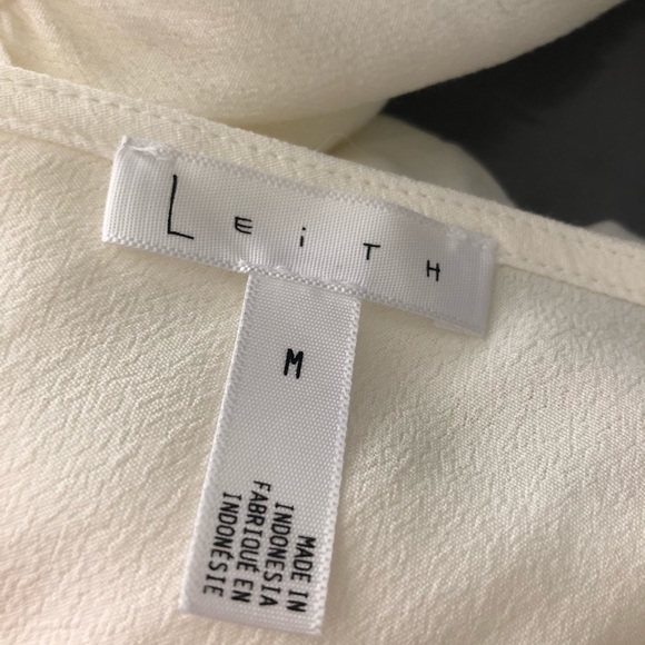 Leith One Shoulder Bell Sleeve Top Cream/Off white - Picture 5 of 7